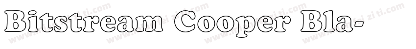 Bitstream Cooper Bla字体转换